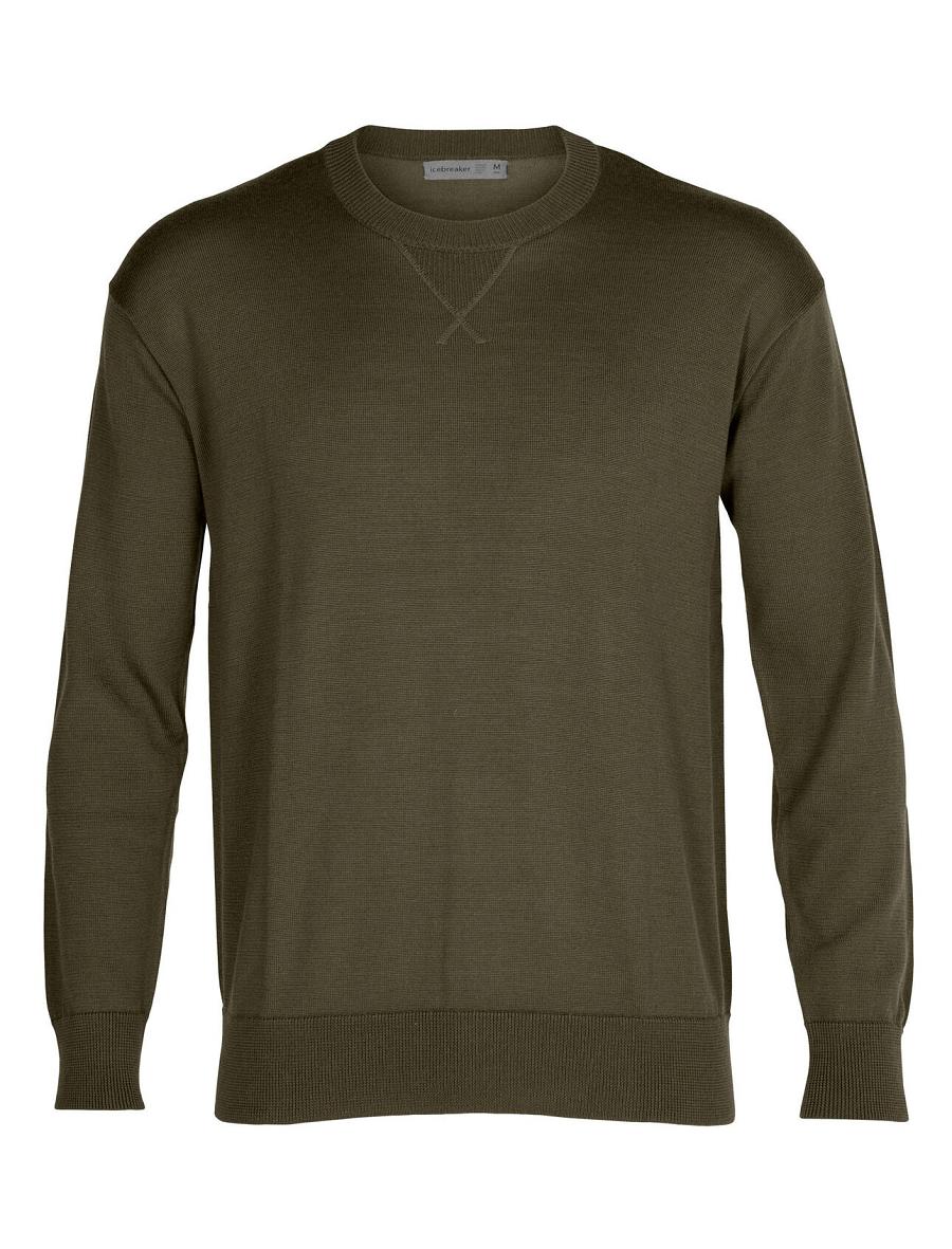 Chandails Icebreaker Cool-Lite™ Merino Nova Sweatshirt Homme Vert Olive | FR 1217XYUF